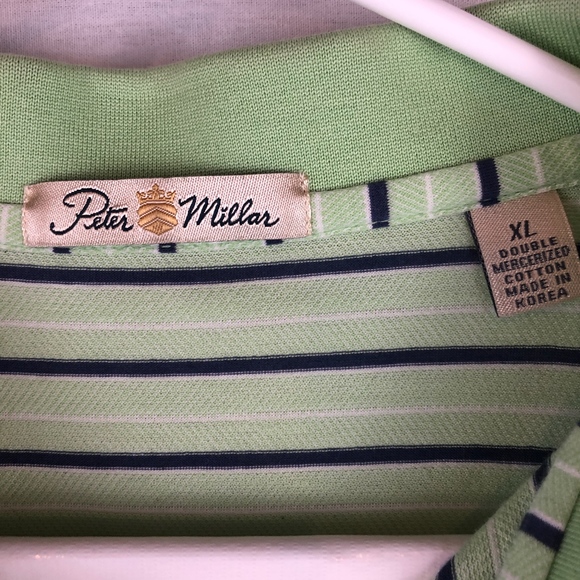 Peter Millar | Striped Essential Golf Polo -XL - Picture 5 of 5